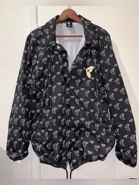 Famous Stars & Straps Black Jacket with White Logo Print